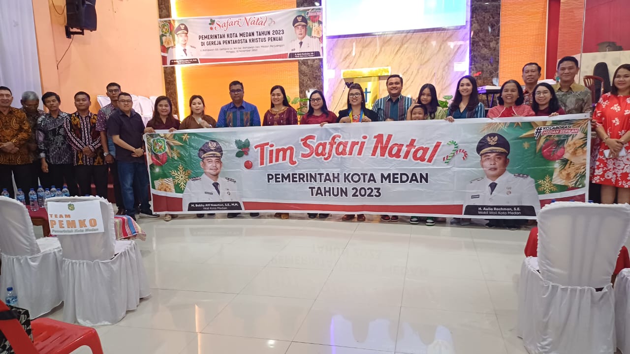 Safari Natal Tahun 2023 di Gereja Pentakosta Kristus Penuai Kel. Pahlawan Kec. Medan Perjuangan pada Minggu (12/11)